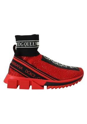 Red Bling Sorrento Sneakers Socks Shoes - EU35/US4.5