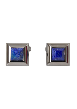 Silver Plated Brass Pin Crystal Cufflinks