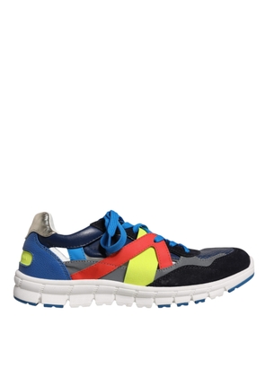 Multicolor Leather Suede Low Top Sneakers Shoes - EU39.5/US6.5