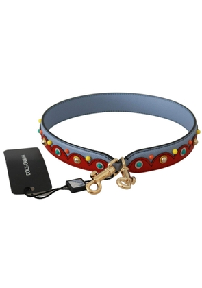 Dolce & Gabbana Blue and red Shoulder Strap Leather Blue Handbag Accessory
