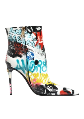 Multicolor Graffiti Keira Mid Calf Boots Shoes - EU39/US8.5