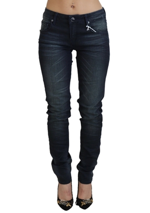 Acht Blue Washed Low Waist Slim Fit Cotton Denim Jeans - W26