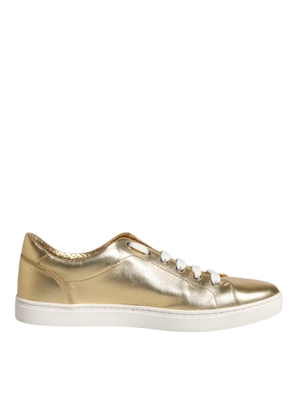 Gold Leather Logo London Men Sneakers Shoes - EU41.5/US8.5