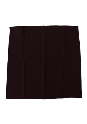 Dolce & Gabbana Brown Silk Blend Square Wrap Handkerchief Scarf