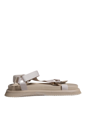 Beige Nappa Devotion Strap Men Sandals Shoes - EU44/US11