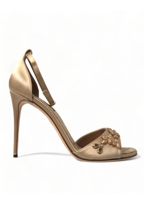 Crystal Embellished Heel Sandals - EU37/US6.5