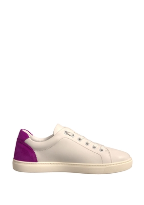 White Suede Leather Low Top Sneakers Shoes - EU36/US6