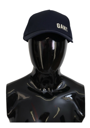 Gant Blue Cotton Logo Print Baseball Cap Casual Hat