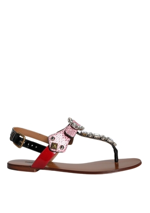 Multicolor Crystal Sandals Flip Flops Shoes - EU38.5/US8