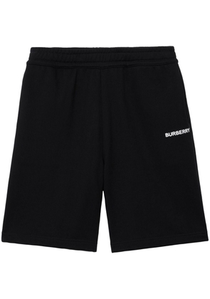logo-print cotton track shorts - S BLACK