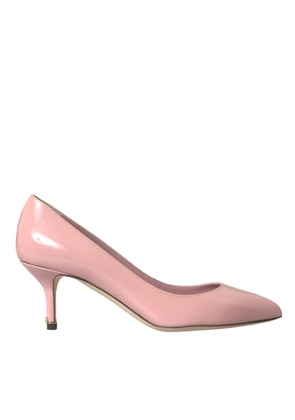 Light Pink Patent Leather Heels Pumps Shoes - EU35/US4.5