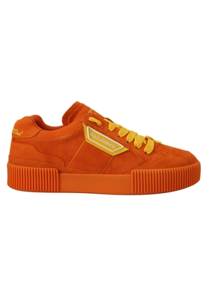 Chic Orange Suede Lace-Up Sneakers - EU37/US6.5
