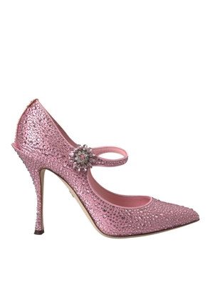 Pink Strass Crystal Heels Pumps Shoes - EU39/US8.5