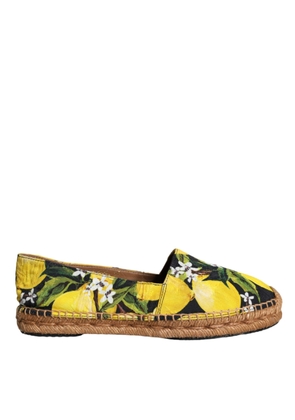 Multicolor Lemon Slip On Espadrilles Shoes - EU35/US4.5