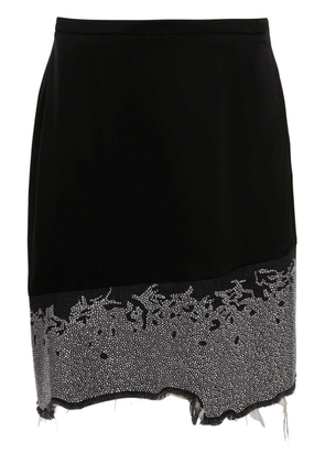 JWAnderson glitter-detail asymmetric skirt - 8 BLACK