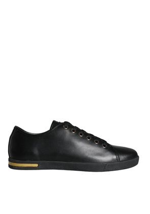 Black Gold Leather Classic Sneakers Shoes - EU36.5/US6