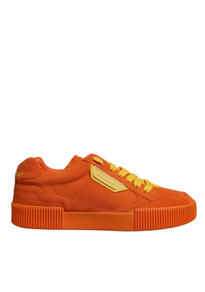 Orange Miami Leather Low Top Sneakers Shoes - EU40/US7