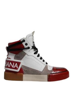 Multicolor Leather High Top Sneakers Shoes - EU40/US7