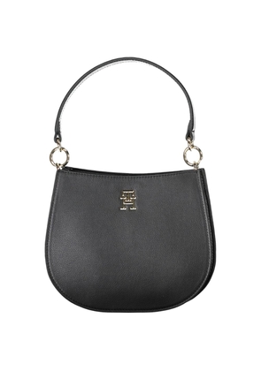 Black Polyester Women Handbag