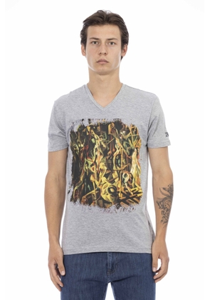 Trussardi Action Gray Cotton T-Shirt - L
