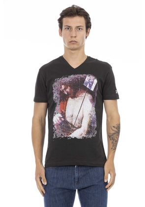 Trussardi Action Black Cotton T-Shirt - S