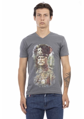 Trussardi Action Gray Cotton T-Shirt - S