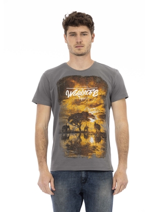 Trussardi Action Gray Cotton T-Shirt - S