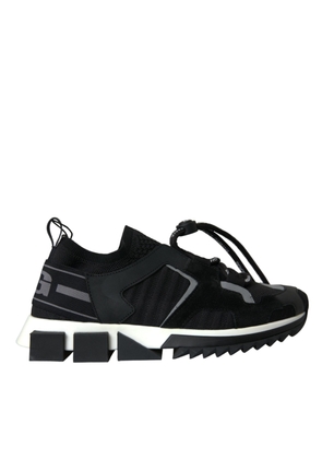 Black Mesh Sorrento Trekking Sneakers Shoes - EU37/US6.5