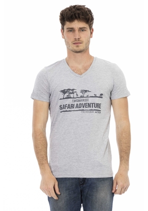 Trussardi Action Gray Cotton T-Shirt - L
