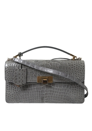 Alligator Leather Medium Shoulder Bag