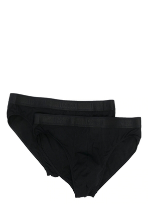 WOLFORD logo-waistband briefs set - S BLACK