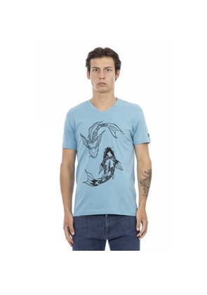 Trussardi Action Light Blue Cotton T-Shirt - M
