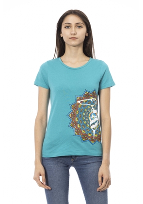 Trussardi Action Light-blue Cotton Tops & T-Shirt - XL