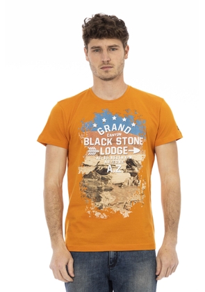 Trussardi Action Orange Cotton T-Shirt - S