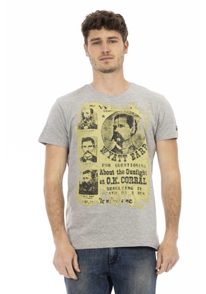 Trussardi Action Gray Cotton T-Shirt - L