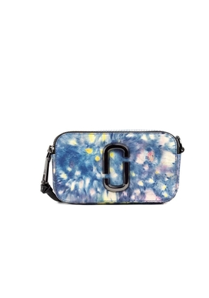 Marc Jacobs The Snapshot bag Watercolor Blue Printed Leather Shoulder Bag Purse