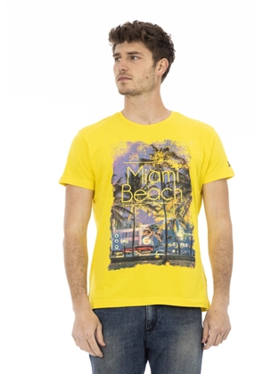 Trussardi Action Yellow Cotton T-Shirt - M