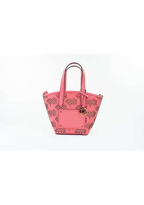 Kimber Small Tea Rose Leather 2-in-1 Zip Tote Messenger Bag Purse