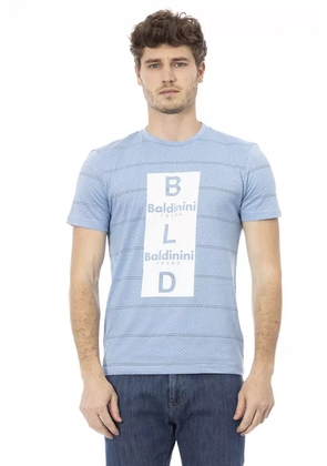Baldinini Trend Light-blue Cotton T-Shirt - M