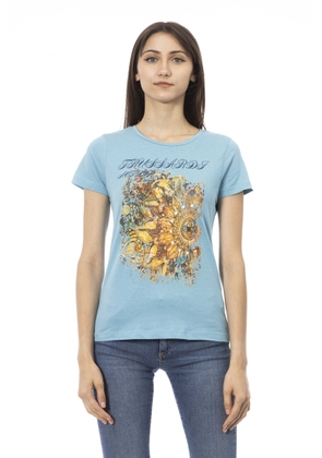 Trussardi Action Light-blue Cotton Tops & T-Shirt - S
