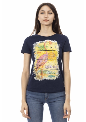 Trussardi Action Blue Cotton Tops & T-Shirt - XS