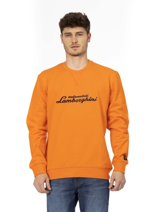 Automobili Lamborghini Orange Cotton Sweater - XL
