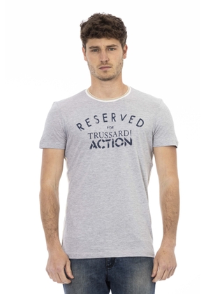Trussardi Action Gray Cotton T-Shirt - L