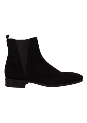Dolce & Gabbana Black Suede Leather Chelsea  Boots Shoes - EU41/US8