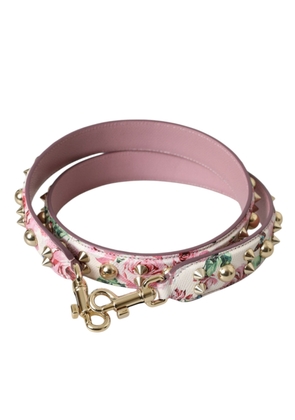 Dolce & Gabbana Pink Floral Handbag Accessory Shoulder Strap