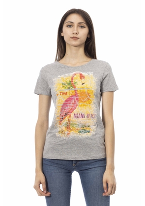Trussardi Action Gray Cotton Tops & T-Shirt - XS