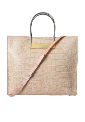 Balenciaga Alligator Leather Chic Pink Tote Bag