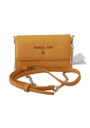 Chic Yellow Leather Shoulder Bag