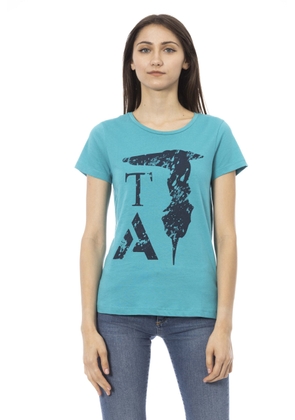 Trussardi Action Light-blue Cotton Tops & T-Shirt - S