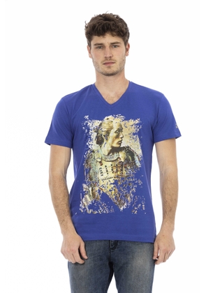Trussardi Action Blue Cotton T-Shirt - S